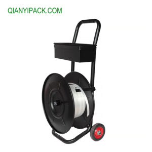 packaging strapping dispenser bracket with tray trolley